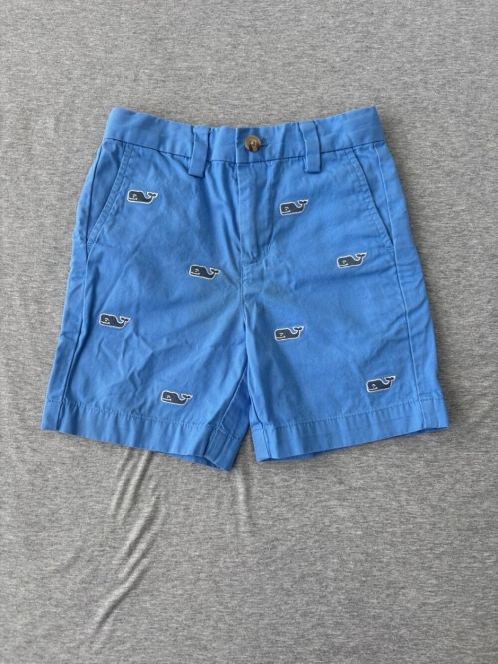 Vineyard Vines Boys 3T Blue Whale Chino Shorts Preppy Toddler Summer Old Money